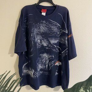 Vintage? Reebok Broncos 2XL Tee Shirt Full Front Art Great Condition